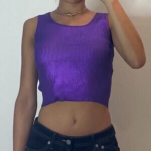 Purple Metallic Tank Top
